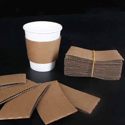 100 PCS Disposable Coffee Cup Sleeves | Customizable