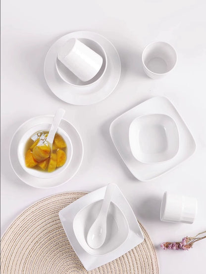 10-Piece White Commercial Dinnerware Set