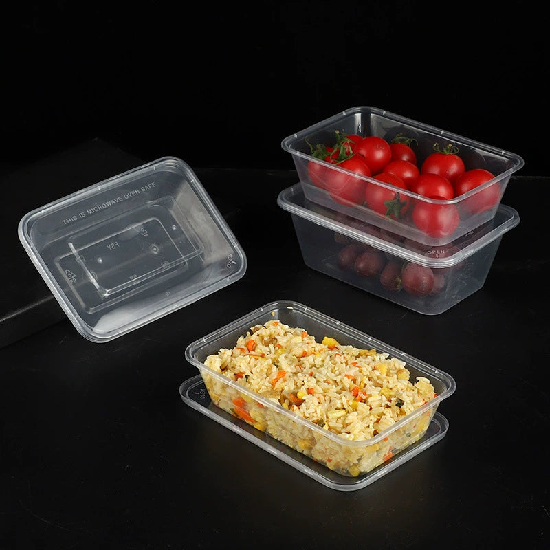 Disposable Transparent Plastic Takeaway Containers with Lid - Variety