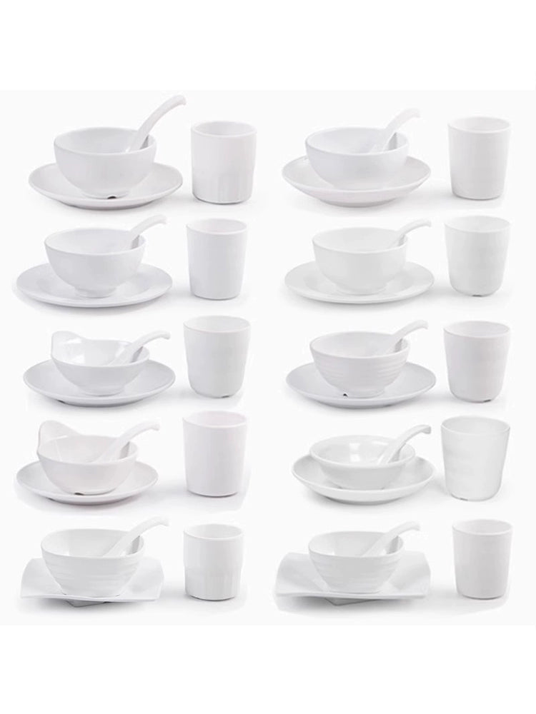 10-Piece White Commercial Dinnerware Set