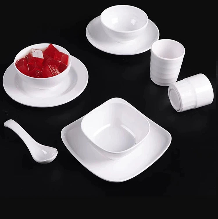 10-Piece White Commercial Dinnerware Set