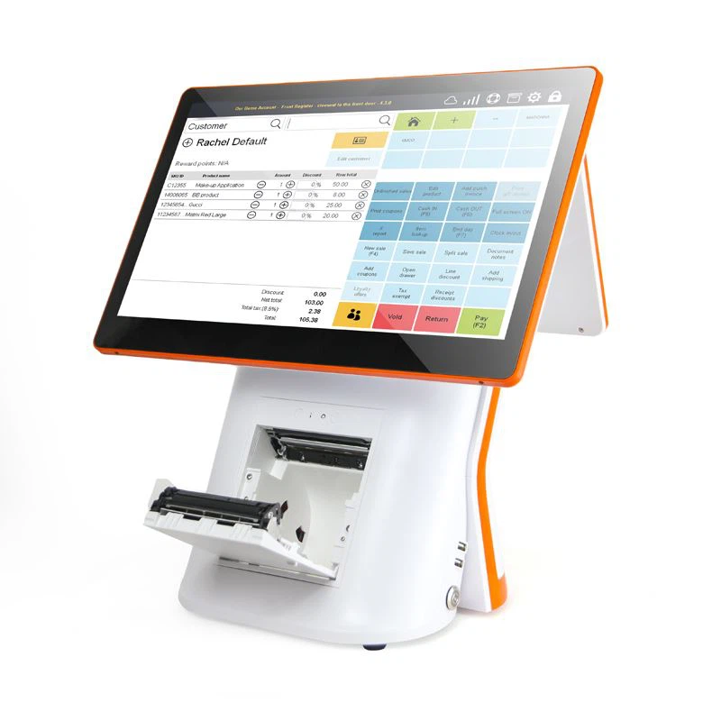 Intel Dual-Screen Point of Sale System Tablet with Receipt Printer