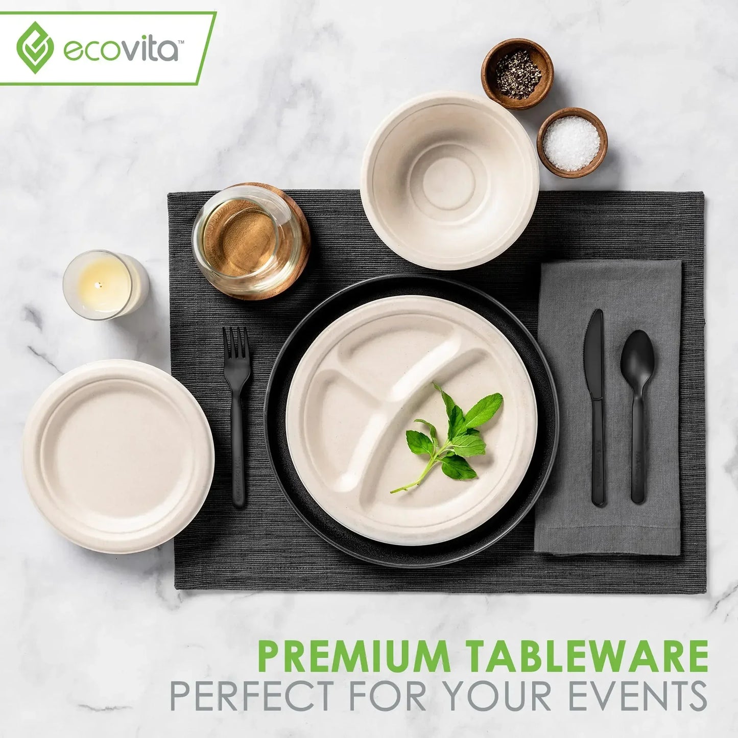 380 Piece Cutlery Combo Set | Eco-Friendly and Compostable