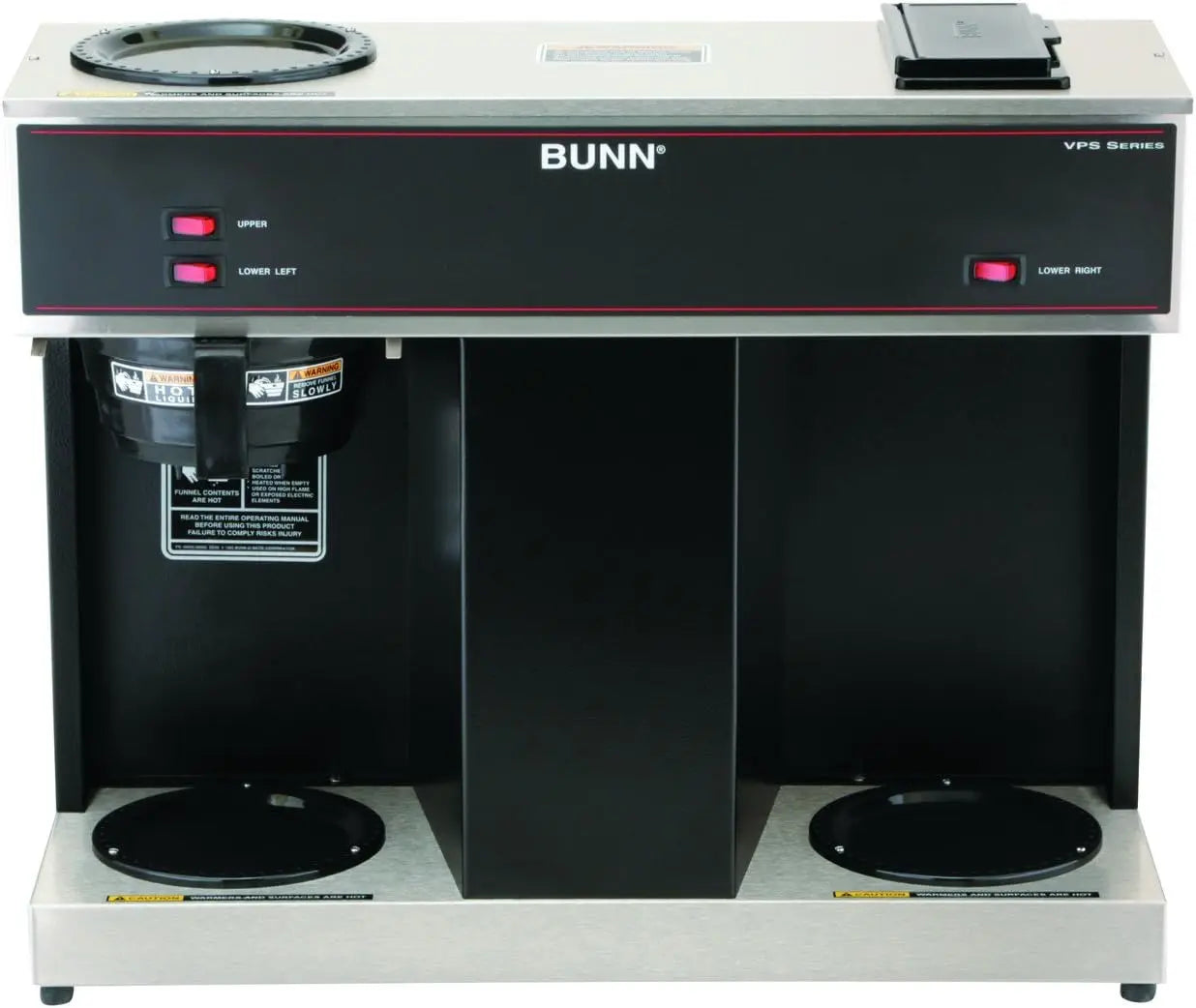 BUNN VPS 12-Cup Commercial Coffee Brewer, with 3 Warming Stations