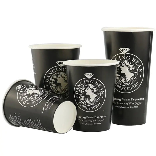 1000 Pcs Black Customizable Disposable Paper Coffee Cups | Custom-Logo